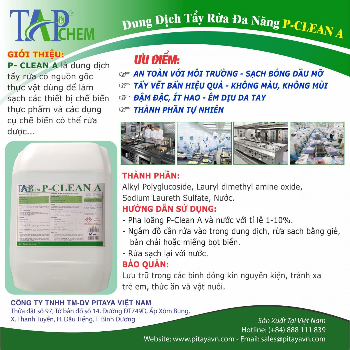 TẨY RỬA ĐA NĂNG P-CLEAN A - Hình ảnh 2